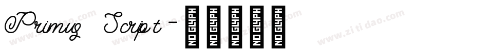 Primus Script字体转换
